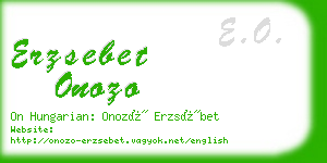 erzsebet onozo business card